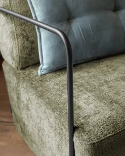 Gamer Armchair In Green Chenille And Metal With Black Finish | Kave Home 15 Gamer Armchair In Green Chenille And Metal With Black Finish | Kave Home -Quality Furniture Store A000001627 5