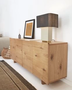 Rasha Sideboard With Oak Veneer With Natural Finish 180 X 71 Cm. | Kave Home 15 Rasha Sideboard With Oak Veneer With Natural Finish 180 X 71 Cm. | Kave Home -Quality Furniture Store A000001641 1