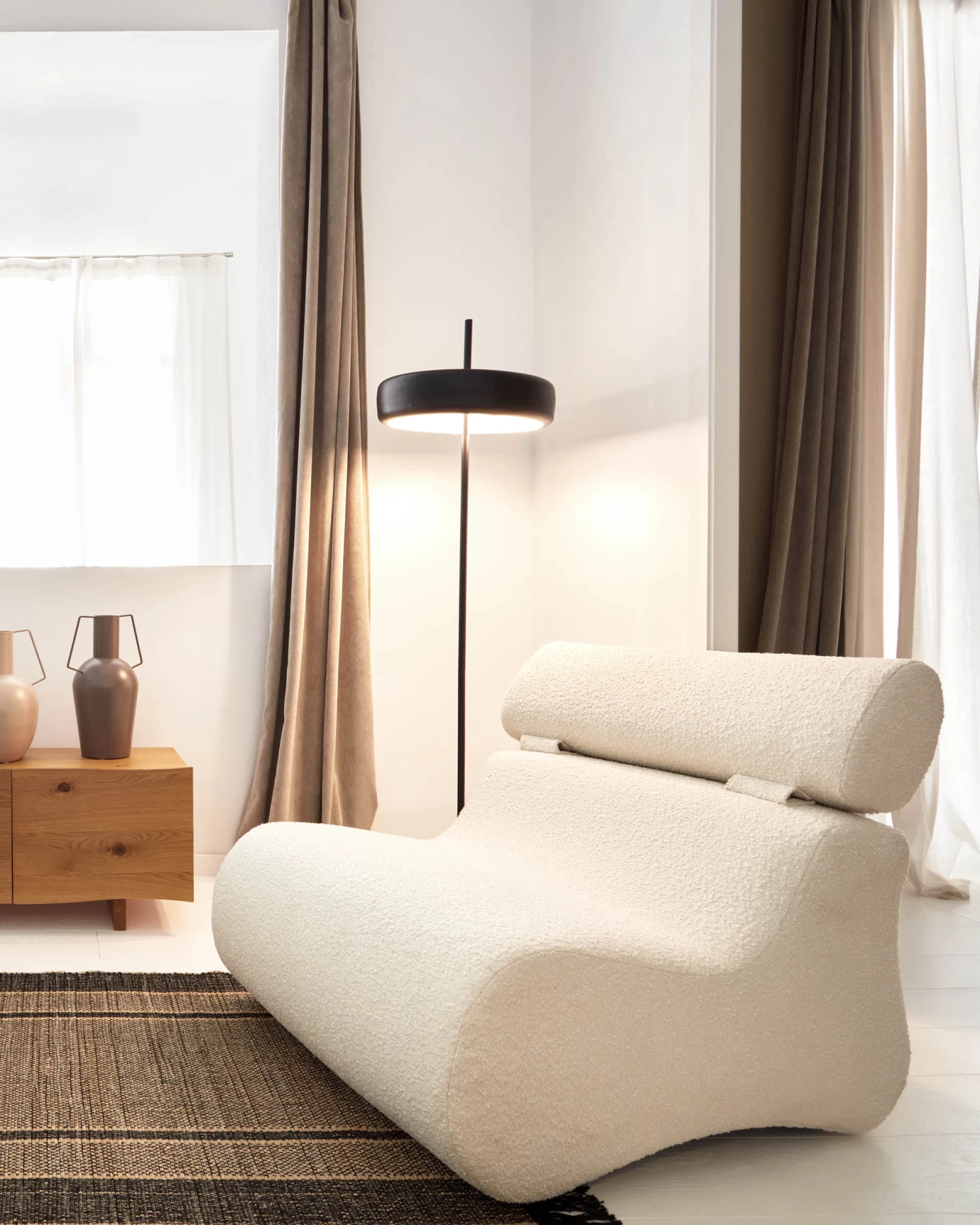 Club White Fleece Armchair | Kave Home 11 Club White Fleece Armchair | Kave Home - Image 9