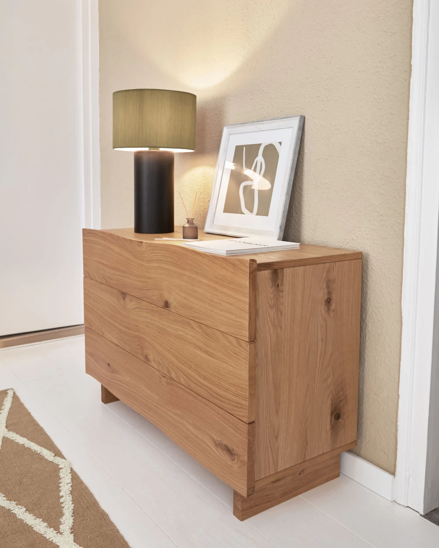 Rasha Chest Of Drawers With Oak Veneer With Natural Finish 104 X 73 Cm. | Kave Home 6 Rasha Chest Of Drawers With Oak Veneer With Natural Finish 104 X 73 Cm. | Kave Home - Image 4