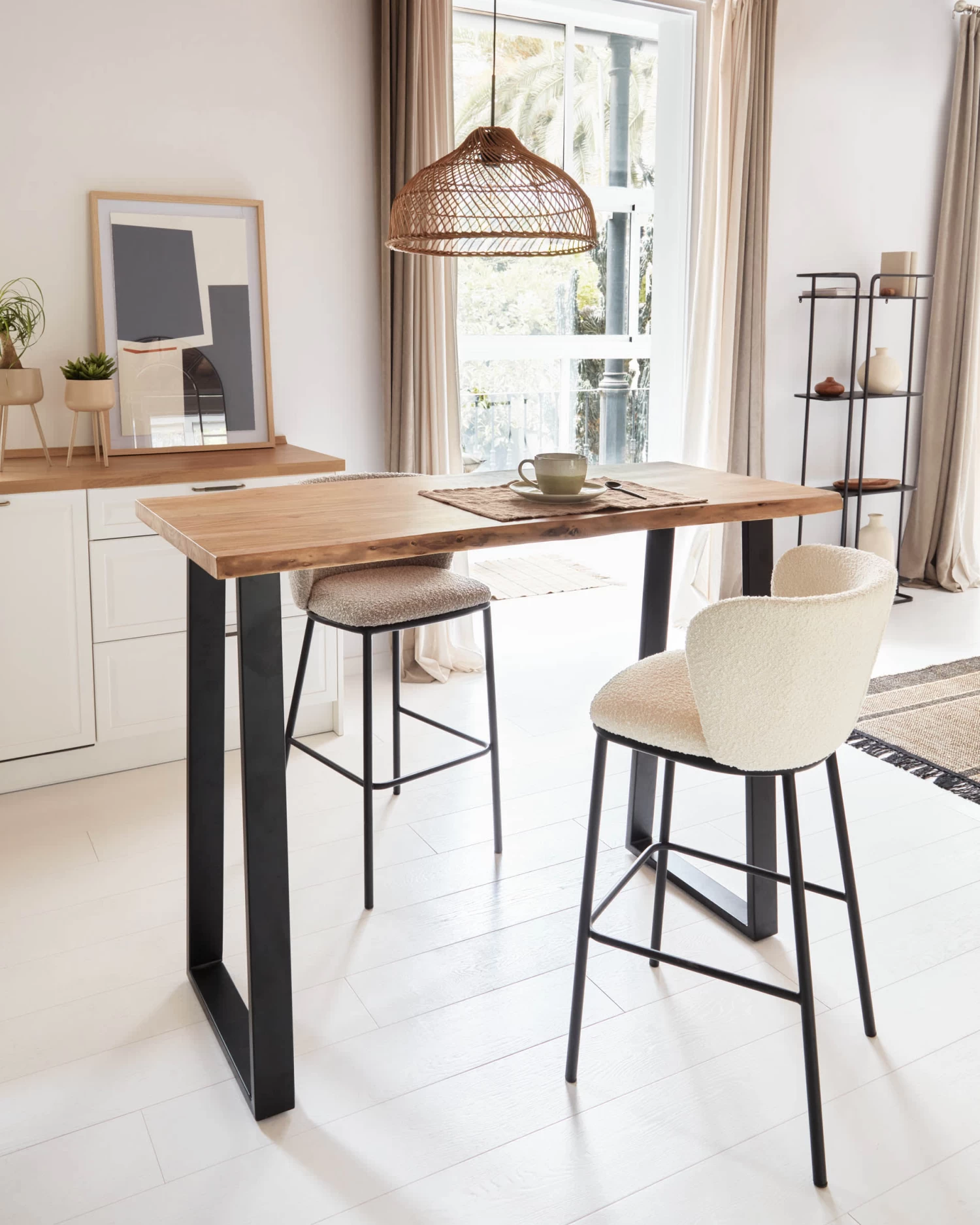 Alaia Bar Table Made From Solid Acacia Wood With Natural Finish 140 X 60 Cm | Kave Home 4 Alaia Bar Table Made From Solid Acacia Wood With Natural Finish 140 X 60 Cm | Kave Home - Image 2