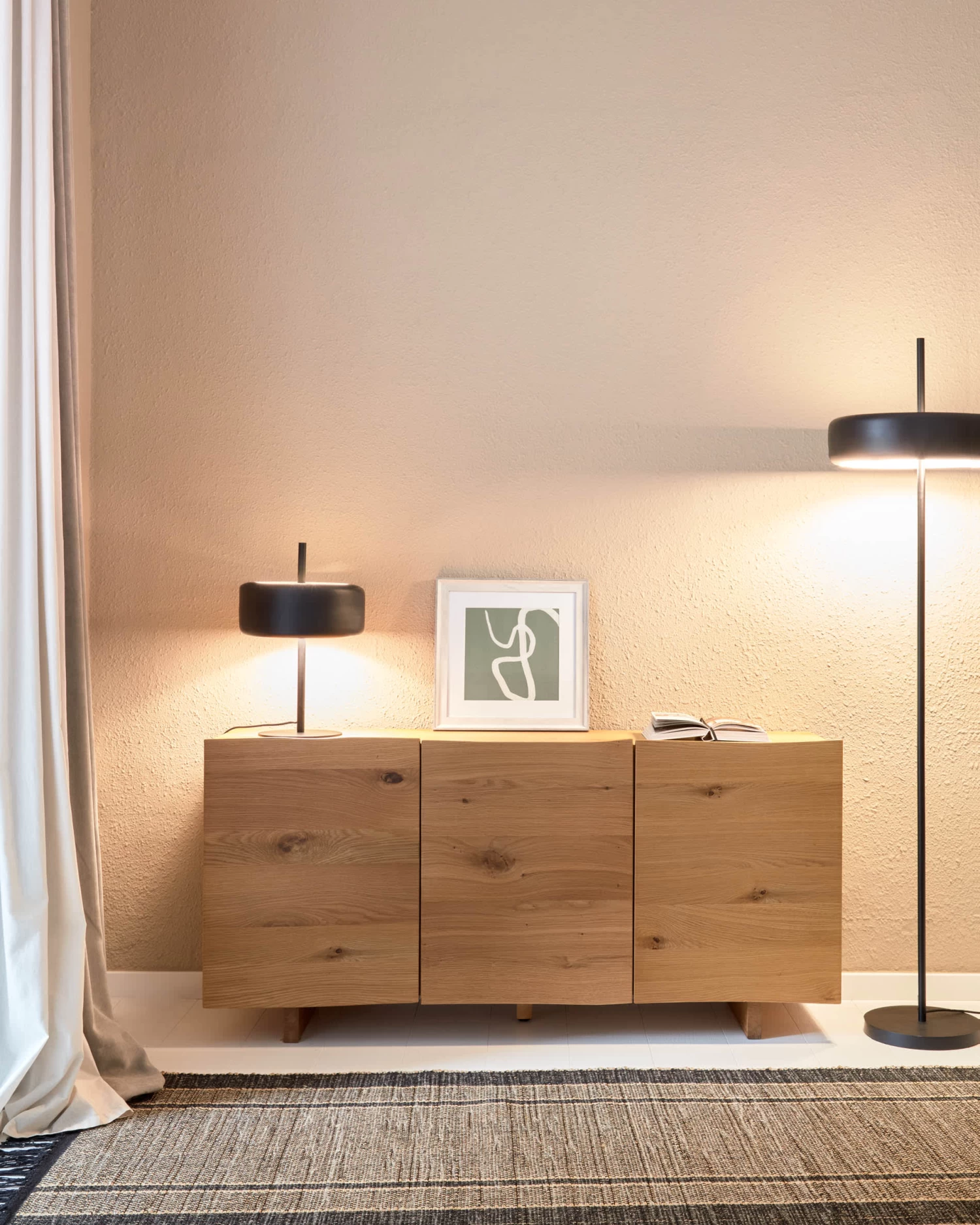 Rasha Sideboard With Oak Veneer With Natural Finish 150 X 71 Cm. | Kave Home 4 Rasha Sideboard With Oak Veneer With Natural Finish 150 X 71 Cm. | Kave Home - Image 2