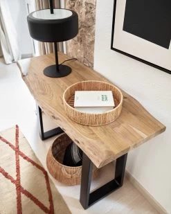 Alaia Console Table In Solid Acacia Wood With Natural Finish 115 X 40 Cm | Kave Home 11 Alaia Console Table In Solid Acacia Wood With Natural Finish 115 X 40 Cm | Kave Home -Quality Furniture Store A000001657 1