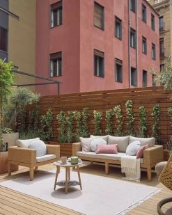 Giana Armchair In Solid Acacia Wood And Rattan FSC 100% | Kave Home -Quality Furniture Store A000001728 4