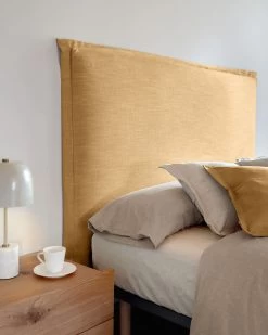 Tanit Headboard With Mustard Linen Removable Cover For 200 Cm Beds | Kave Home 12 Tanit Headboard With Mustard Linen Removable Cover For 200 Cm Beds | Kave Home -Quality Furniture Store A000001761 2