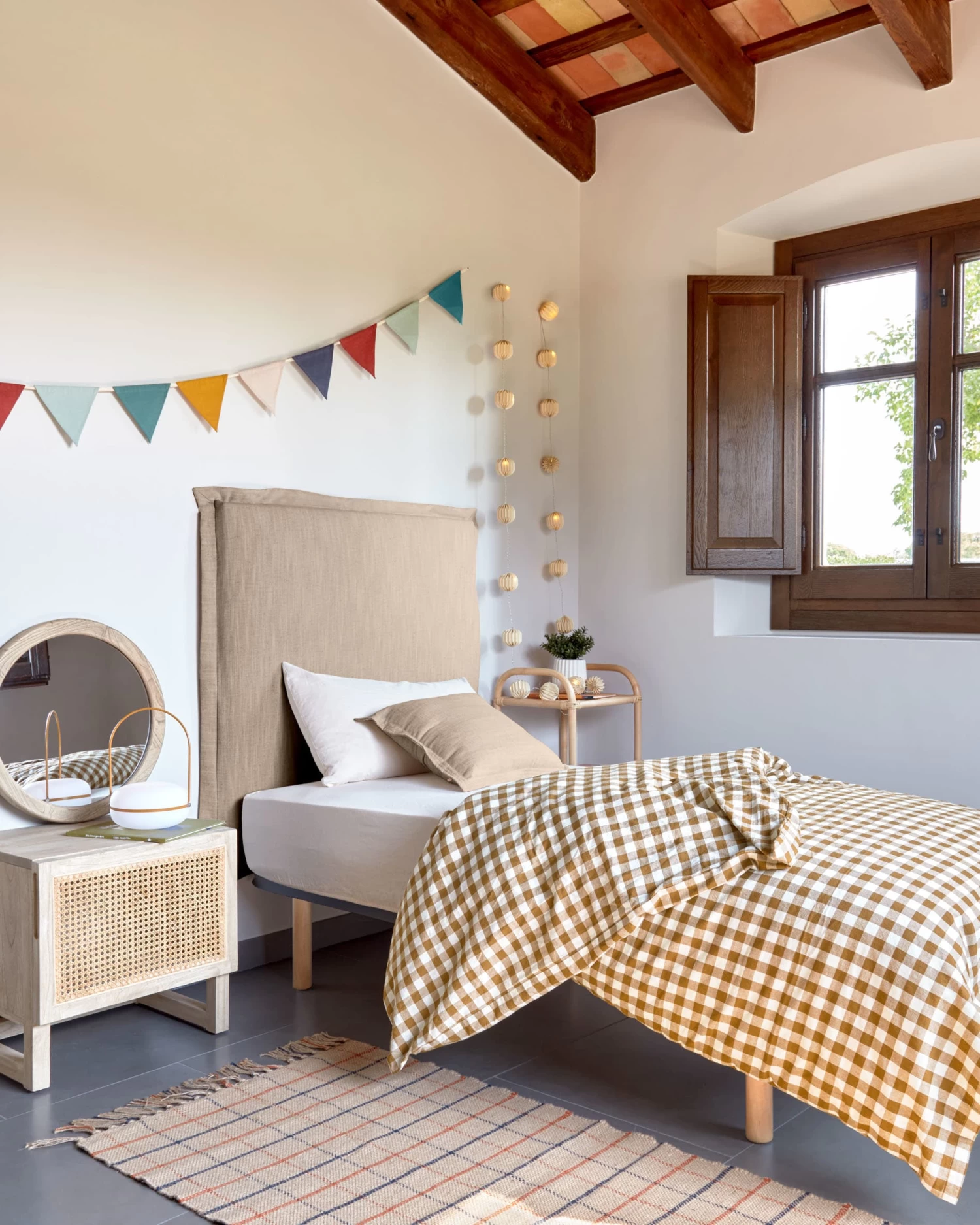 Rexit Solid Mindi Wood And Veneer Bedside Table With Rattan 50 X 48 Cm | Kave Home 11 Rexit Solid Mindi Wood And Veneer Bedside Table With Rattan 50 X 48 Cm | Kave Home - Image 9