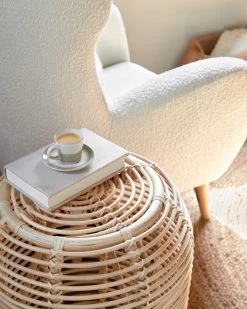 Round Kohana Side Table In Rattan With Natural Finish Ã 45 Cm | Kave Home -Quality Furniture Store A000001773 2