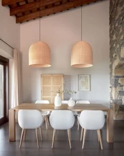 Konna Chair In White Fleece With Solid Ash Wood Legs In A Natural Finish | Kave Home -Quality Furniture Store A000001775 0