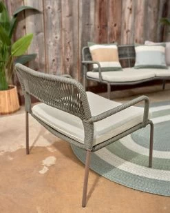 Cailin Armchair In Green Cord With Galvanised Steel Legs Painted Dark Green | Kave Home -Quality Furniture Store A000001787 3