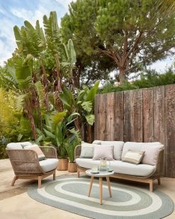 Catalina 3 Seater Sofa Made With Beige Cord And 100% FSC Solid Acacia Wood 170 Cm | Kave Home -Quality Furniture Store A000001790 5