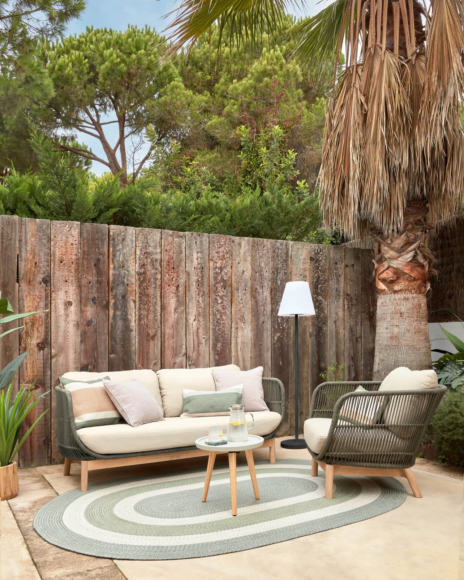 Catalina 3 Seater Sofa Made With Green Cord And 100% FSC Solid Acacia Wood 170 Cm | Kave Home 6 Catalina 3 Seater Sofa Made With Green Cord And 100% FSC Solid Acacia Wood 170 Cm | Kave Home - Image 4