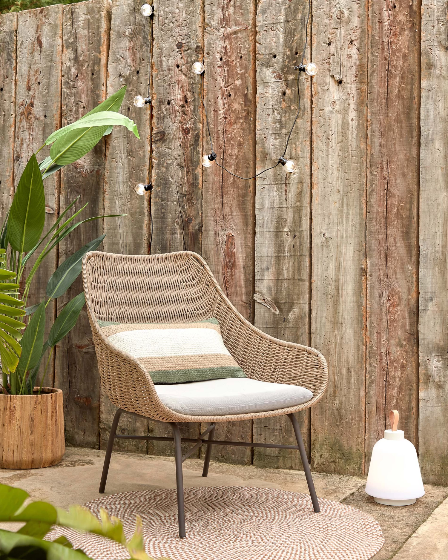 Abeli Cord Armchair In Beige 6 Abeli Cord Armchair In Beige - Image 4