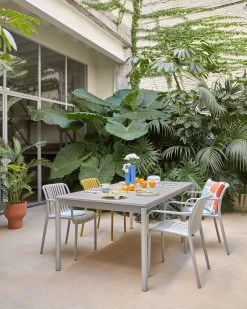 Zaltana Extendable Aluminium Outdoor Table With Matt White Finish 140 (200) X 90 Cm | Kave Home -Quality Furniture Store A000001807 1