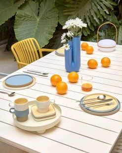 Zaltana Extendable Aluminium Outdoor Table With Matt White Finish 140 (200) X 90 Cm | Kave Home -Quality Furniture Store A000001807 3