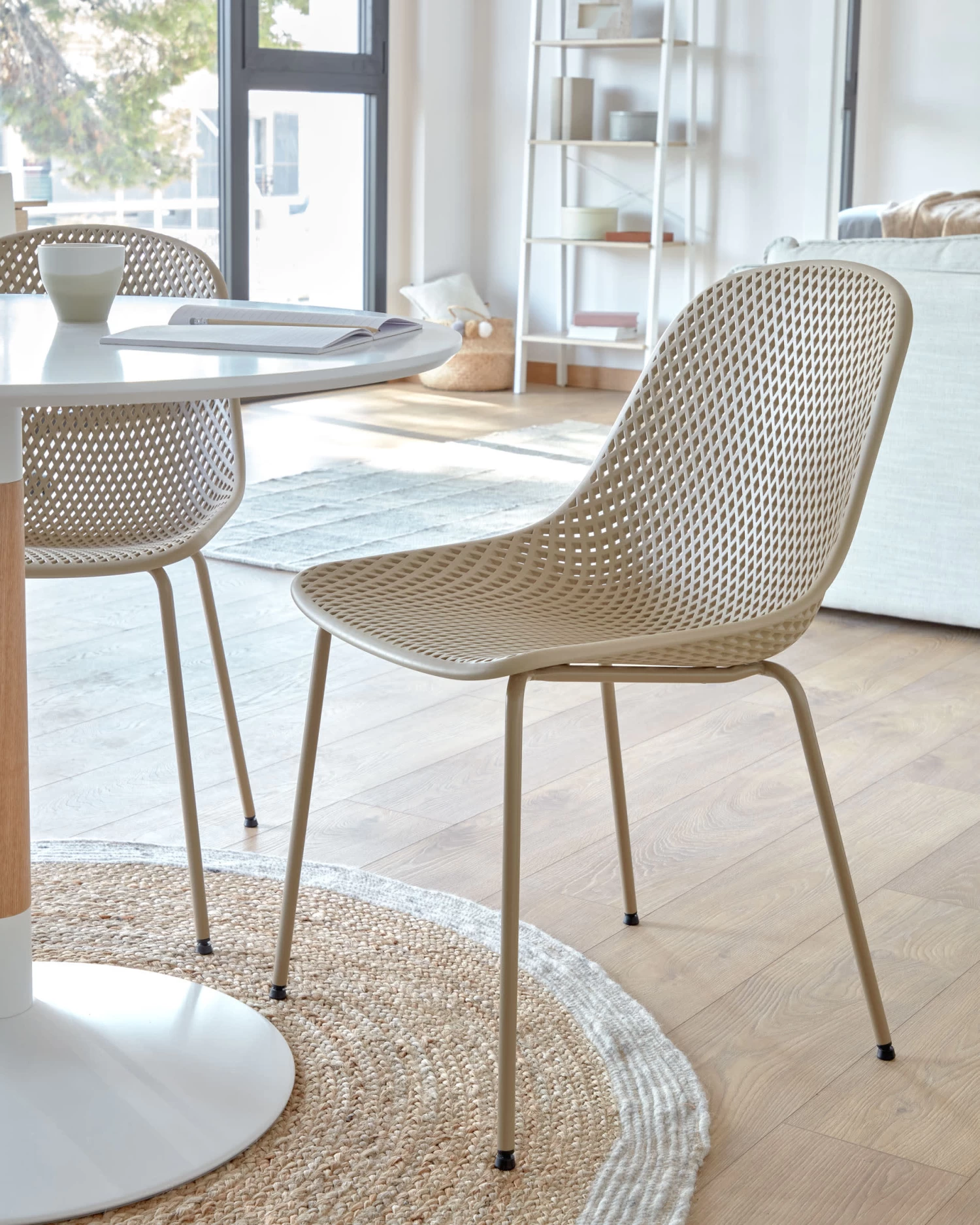 Quinby Outdoor Dining Chair In Beige | Kave Home 4 Quinby Outdoor Dining Chair In Beige | Kave Home - Image 2