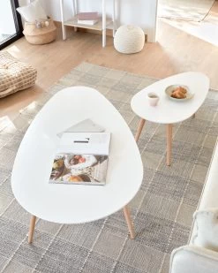 Kirb Set Of 2 Side Tables Oval White | Kave Home -Quality Furniture Store A000001811 8