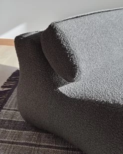 Club Armchair In Black Fleece | Kave Home -Quality Furniture Store A000001843 3