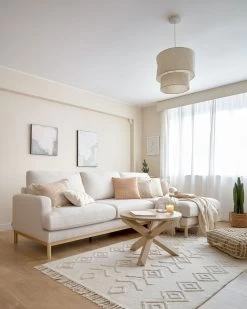 Mihaela 3 Seater Sofa With Right-hand Chaise Longue In White Fleece 264 Cm | Kave Home 15 Mihaela 3 Seater Sofa With Right-hand Chaise Longue In White Fleece 264 Cm | Kave Home -Quality Furniture Store A000001852 0