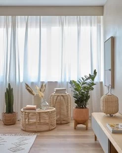 Round Kohana Side Table In Rattan With Natural Finish Ã 45 Cm | Kave Home -Quality Furniture Store A000001852 9