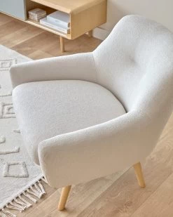 Candela Armchair In White Fleece | Kave Home 15 Candela Armchair In White Fleece | Kave Home -Quality Furniture Store A000001854 1