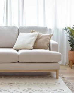 Mihaela 3 Seater Sofa In White Fleece 203 Cm | Kave Home -Quality Furniture Store A000001858 10