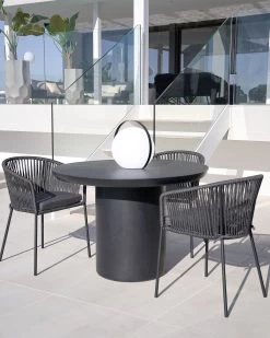 Yanet Black Rope Chair With Galvanised Steel Legs | Kave Home -Quality Furniture Store A000001869 1 1
