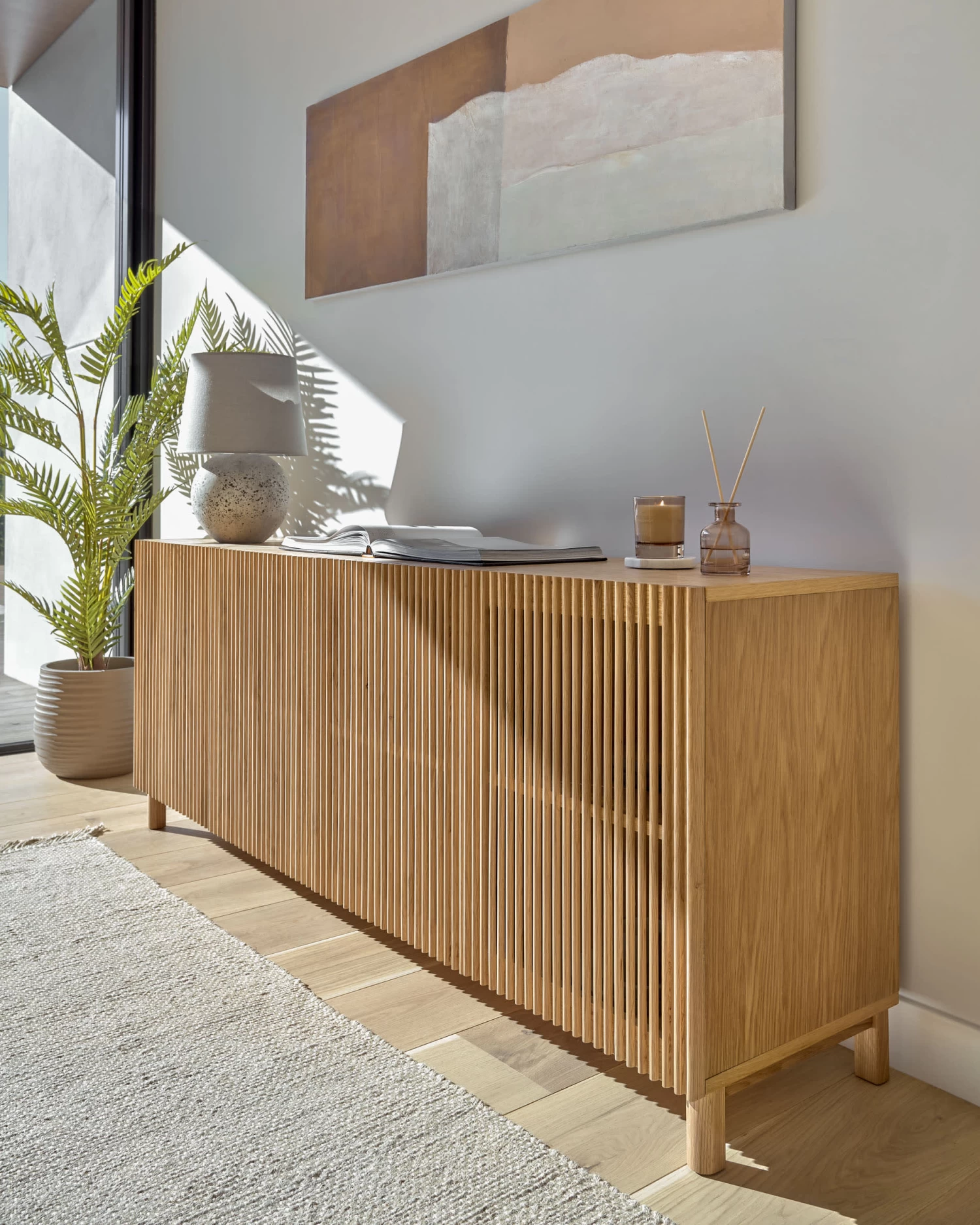 Beyla Solid Oak Sideboard With Oak Veneer 180 X 715 Cm FSC 100 %. | Kave Home 6 Beyla Solid Oak Sideboard With Oak Veneer 180 X 715 Cm FSC 100 %. | Kave Home - Image 4