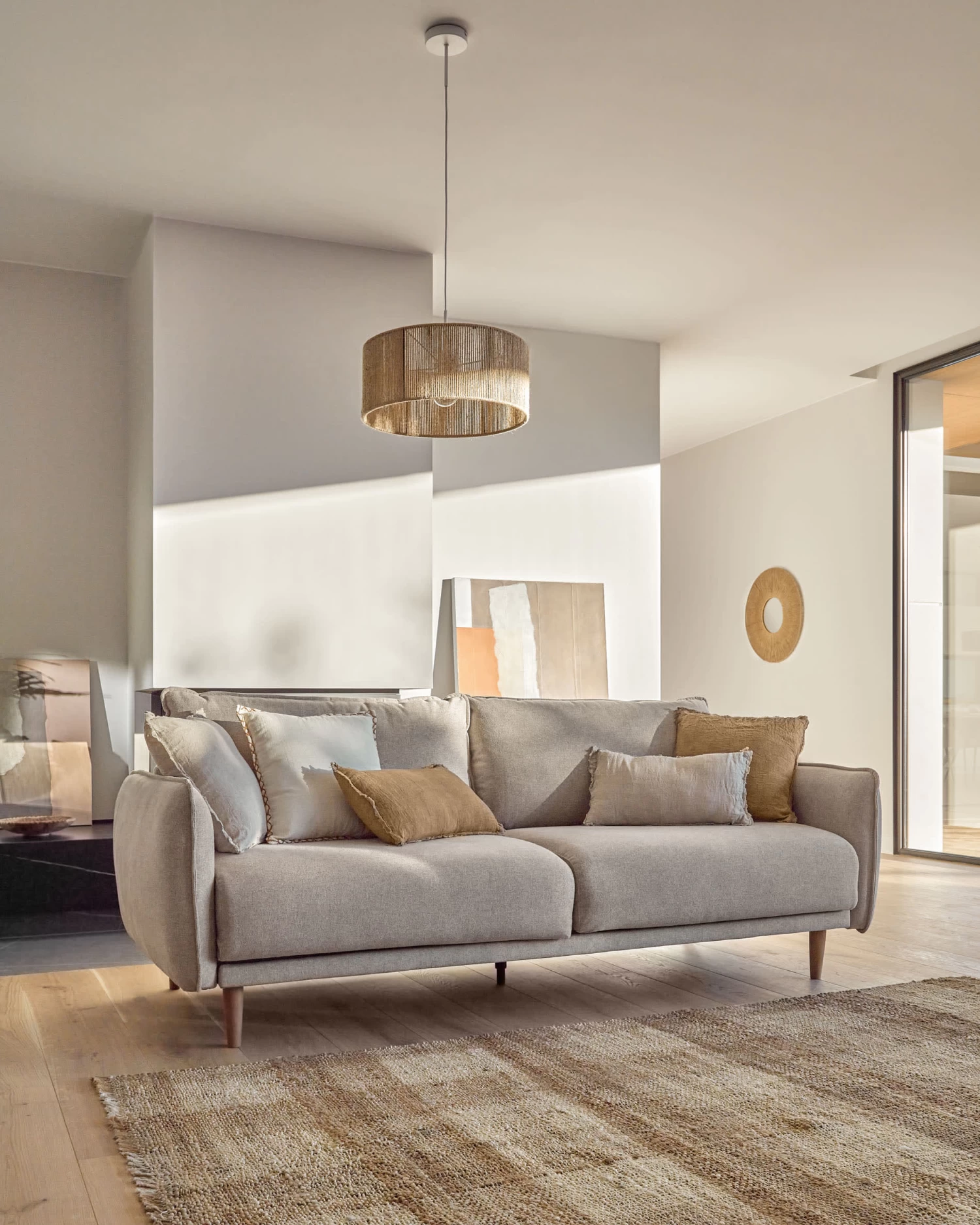 3 Seater Carlota Sofa In Beige 213 Cm | Kave Home 6 3 Seater Carlota Sofa In Beige 213 Cm | Kave Home - Image 4