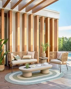 Taimi Concrete Outdoor Coffee Table Ã 140 X 60 Cm | Kave Home -Quality Furniture Store A000001885 1