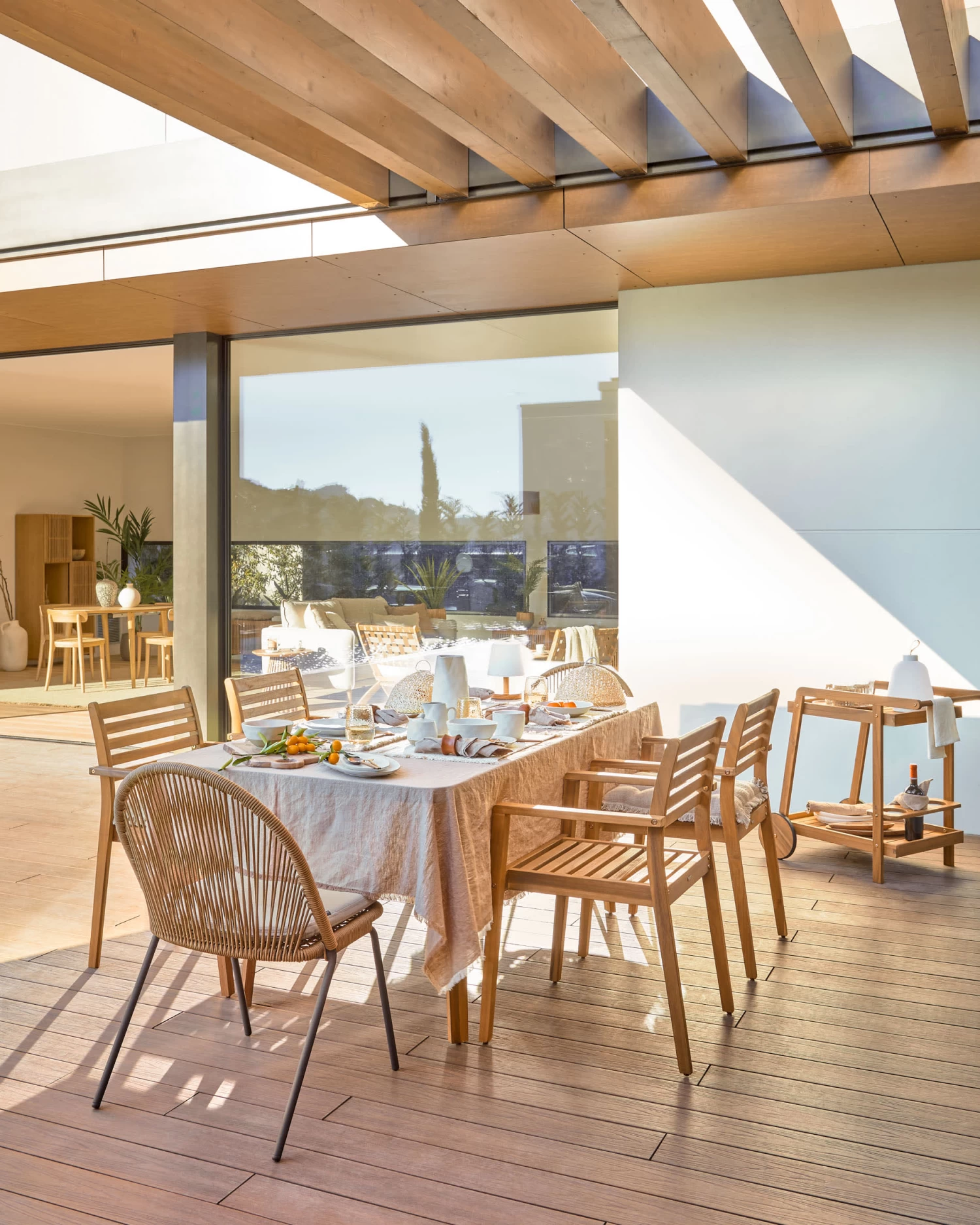 Hanzel Stackable Solid 100% FSC Acacia Wood Garden Chair | Kave Home 11 Hanzel Stackable Solid 100% FSC Acacia Wood Garden Chair | Kave Home - Image 9