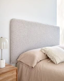 Dyla Headboard With Removable Cover In Grey Fleece For 160 Cm Beds | Kave Home -Quality Furniture Store A000001894 5