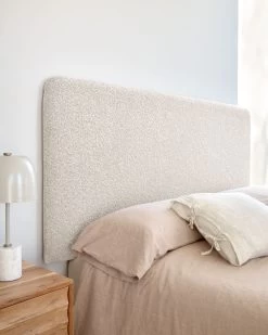 Dyla Headboard With Removable Cover In White Fleece For 160 Cm Beds | Kave Home -Quality Furniture Store A000001894 6