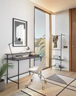 Galatia Melamine And Metal Clothes Rail With Black Finish 60 X 162 Cm | Kave Home -Quality Furniture Store A000001896 0