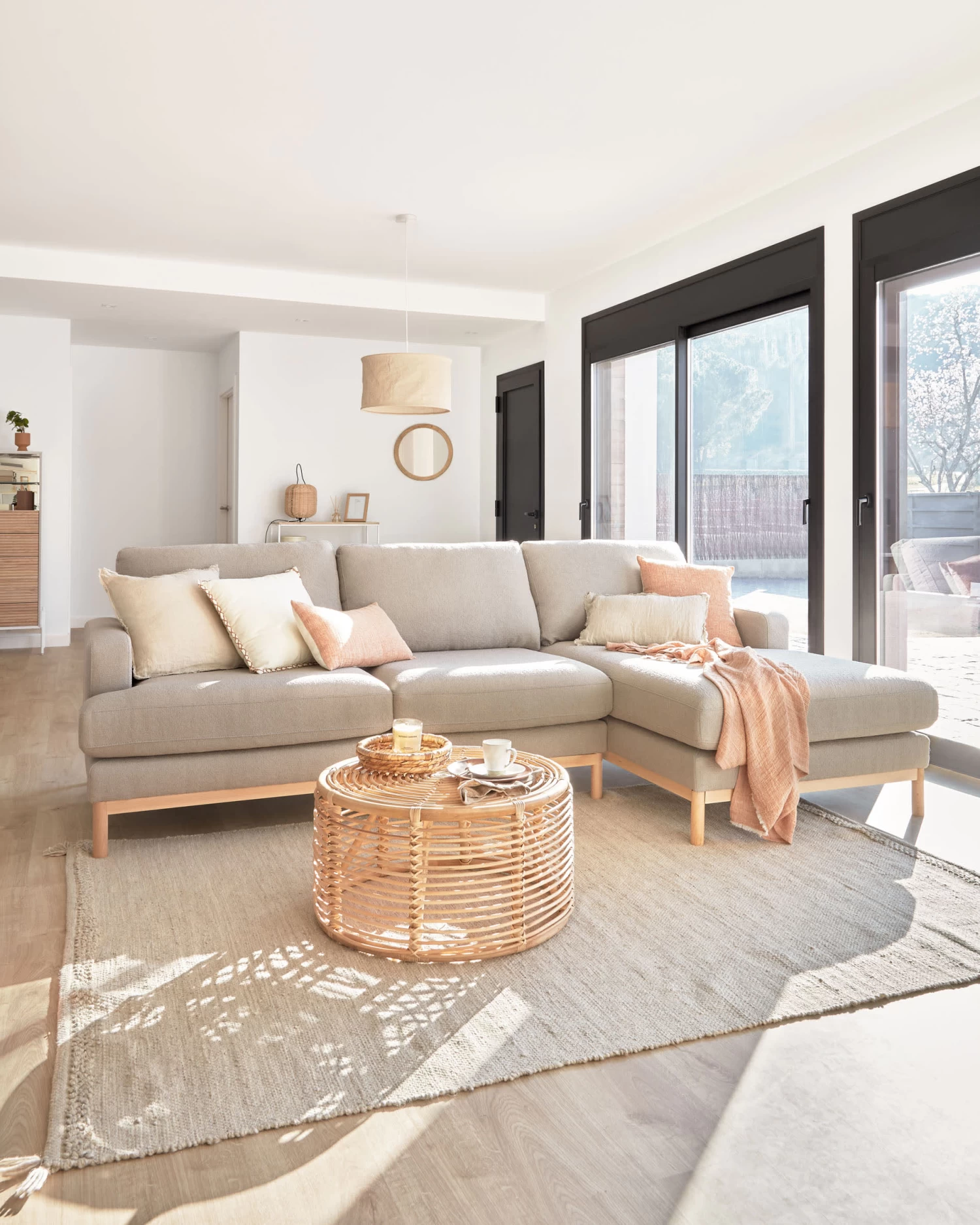 Mihaela 3 Seater Sofa With Right-hand Chaise Longue In Grey Fleece 264 Cm | Kave Home 4 Mihaela 3 Seater Sofa With Right-hand Chaise Longue In Grey Fleece 264 Cm | Kave Home - Image 2