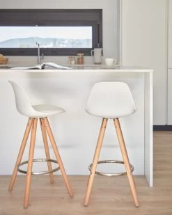 White Slad Barstool Height 65 Cm | Kave Home -Quality Furniture Store A000001901 2