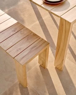 Victoire Solid Teak Outdoor Bench 215 Cm | Kave Home 15 Victoire Solid Teak Outdoor Bench 215 Cm | Kave Home -Quality Furniture Store A000001930 3 2