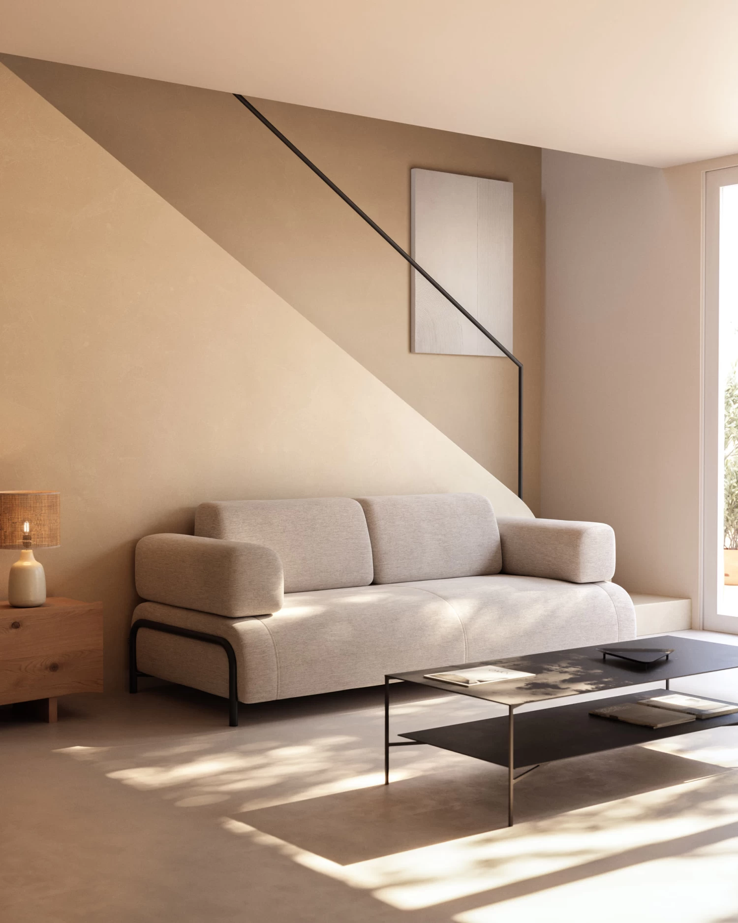 Compo 3 Seater Sofa In Beige, 232 Cm 11 Compo 3 Seater Sofa In Beige, 232 Cm - Image 9