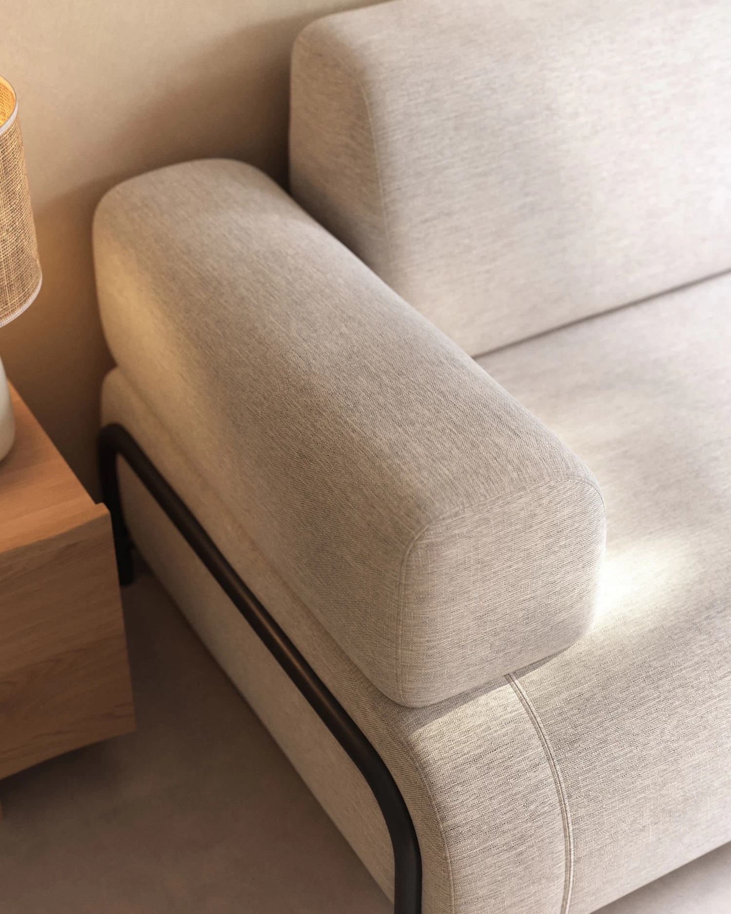 Compo 3 Seater Sofa In Beige, 232 Cm 6 Compo 3 Seater Sofa In Beige, 232 Cm - Image 4