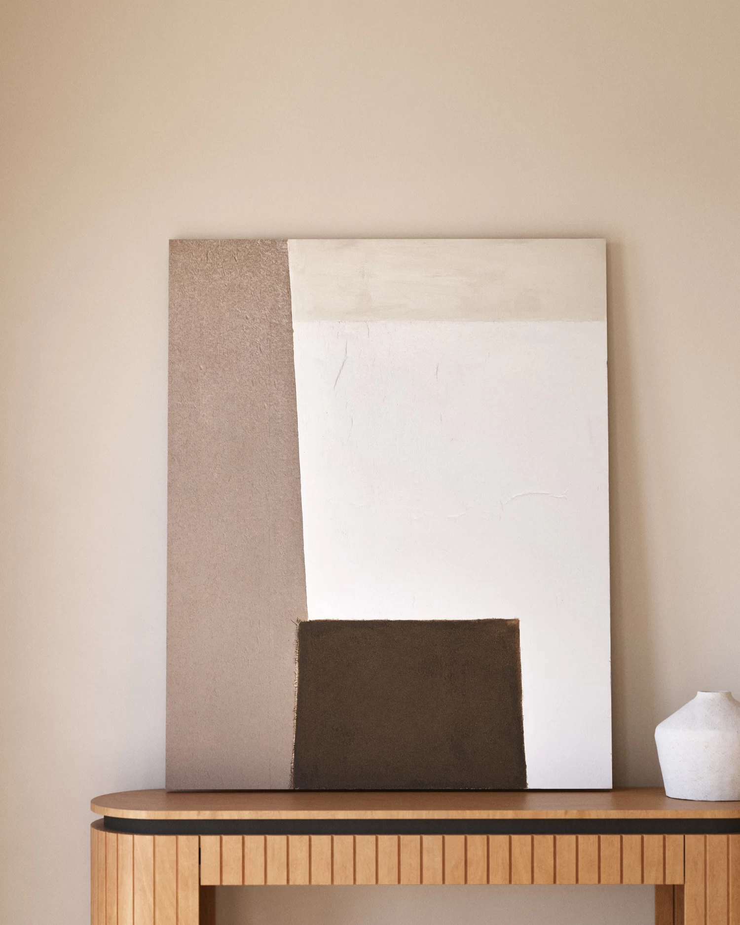 Licia Console Table With 1 Drawer, Solid Mango Wood, 120 X 90 Cm 6 Licia Console Table With 1 Drawer, Solid Mango Wood, 120 X 90 Cm - Image 4