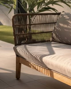 Belleny 3 Seater Sofa In Beige Cord And Solid Acacia Wood 176 Cm FSC 100% | Kave Home -Quality Furniture Store A000001968 1