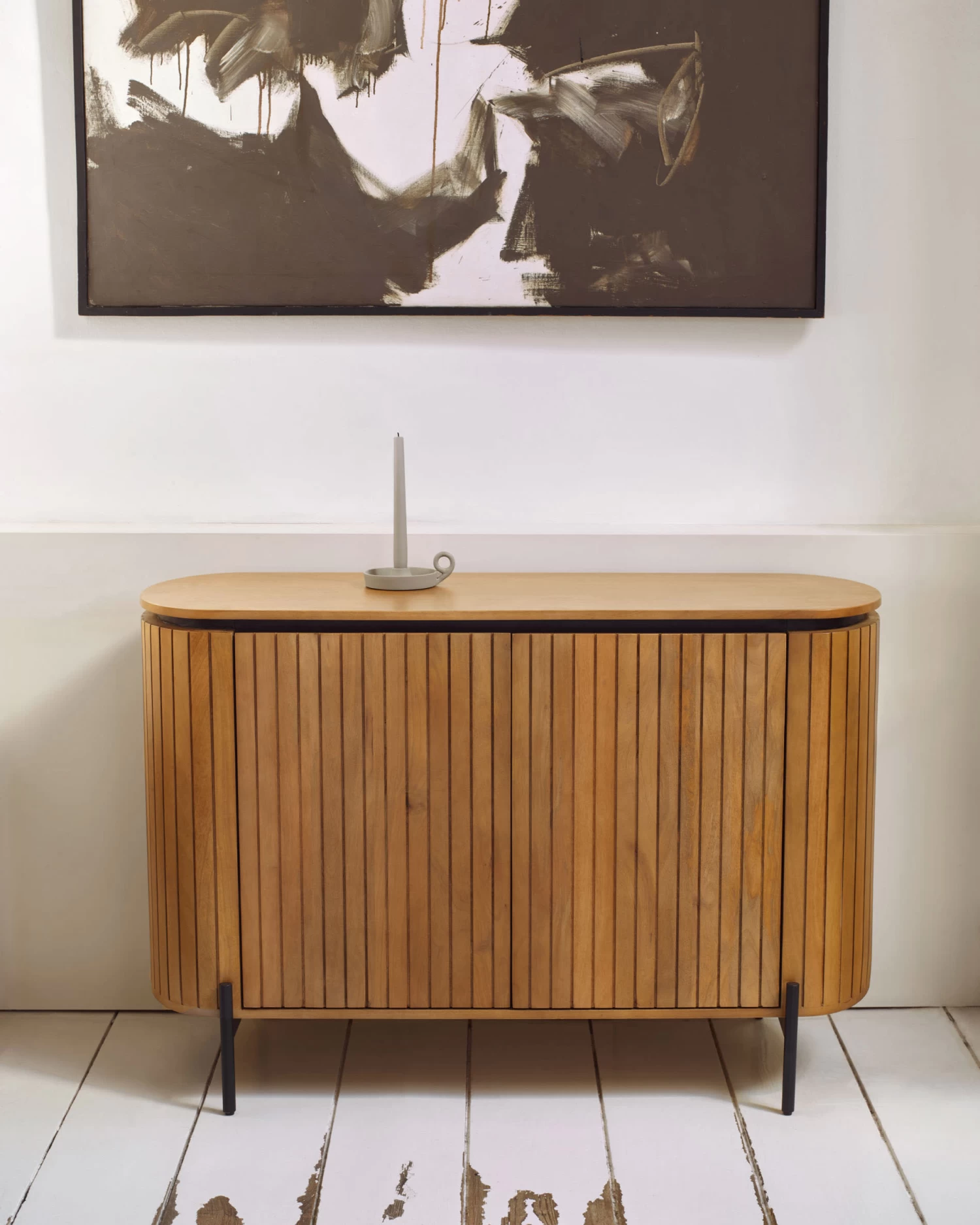 Licia Sideboard With 2 Doors Made From Solid Mango Wood And Painted Black Metal 120 X 80cm | Kave Home 4 Licia Sideboard With 2 Doors Made From Solid Mango Wood And Painted Black Metal 120 X 80cm | Kave Home - Image 2