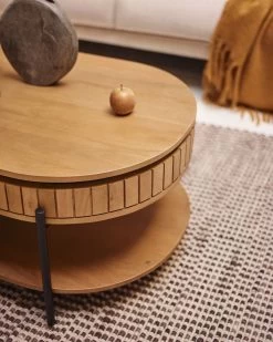 Licia Mango Wood Coffee Table With 1 Drawer With A Natural Finish And Metal 130 X 65 Cm | Kave Home 13 Licia Mango Wood Coffee Table With 1 Drawer With A Natural Finish And Metal 130 X 65 Cm | Kave Home -Quality Furniture Store A000001992 5