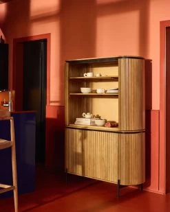 Licia Tall 2 Door Sideboard Made From Mango Wood With Natural Finish And Metal 120x170cm | Kave Home 14 Licia Tall 2 Door Sideboard Made From Mango Wood With Natural Finish And Metal 120x170cm | Kave Home -Quality Furniture Store A000001999 3