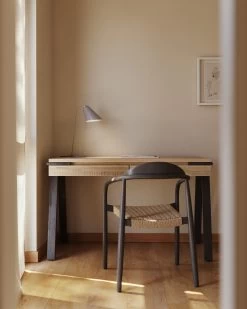 Nina Stackable Chair Solid Acacia Wood With Black Finish And Beige Paper Rope Seat FSC100% | Kave Home -Quality Furniture Store A000002005 5 1