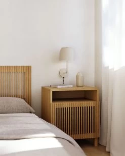 Beyla Solid Ash Wood Beside Table With Oak Veneer 53 X 62 Cm | Kave Home 14 Beyla Solid Ash Wood Beside Table With Oak Veneer 53 X 62 Cm | Kave Home -Quality Furniture Store A000002042 5