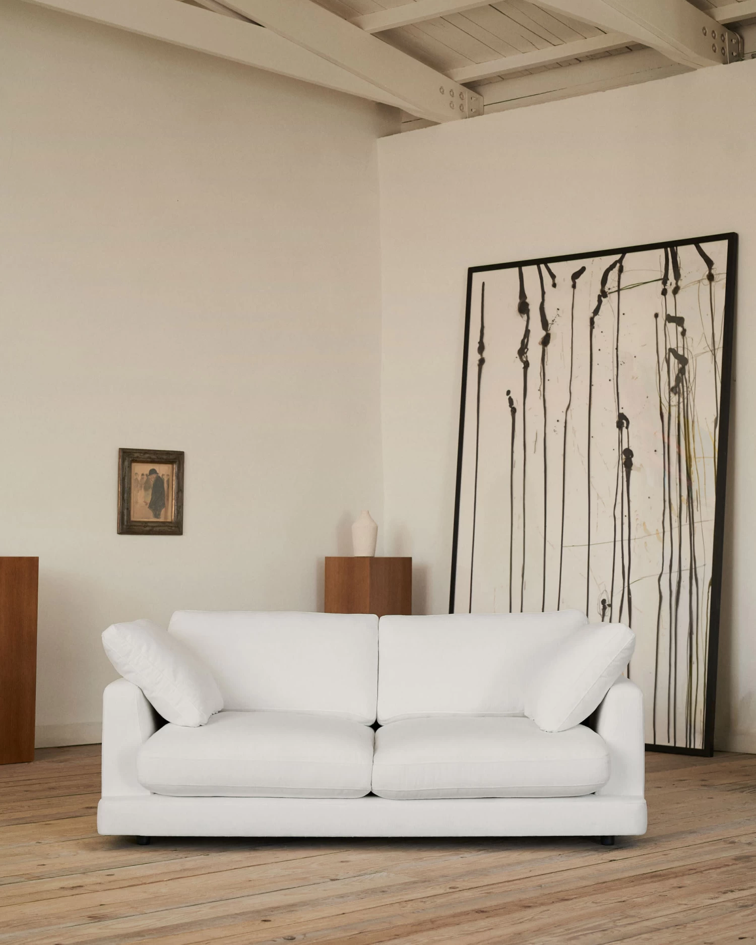 Gala 3 Seater Sofa In White 210 Cm | Kave Home 4 Gala 3 Seater Sofa In White 210 Cm | Kave Home - Image 2