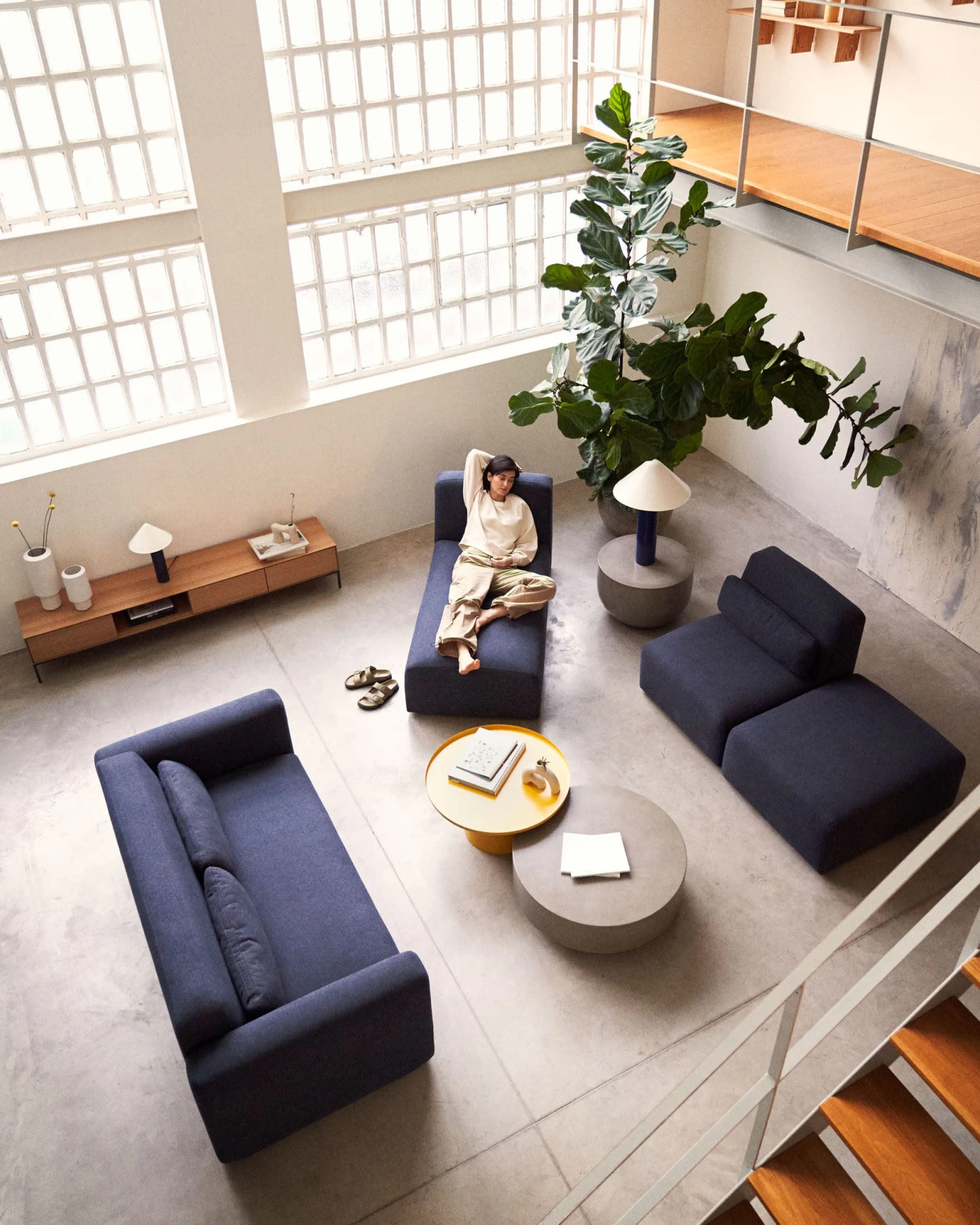 Neom 2 Seater Modular Sofa In Blue 188 Cm | Kave Home 6 Neom 2 Seater Modular Sofa In Blue 188 Cm | Kave Home - Image 4