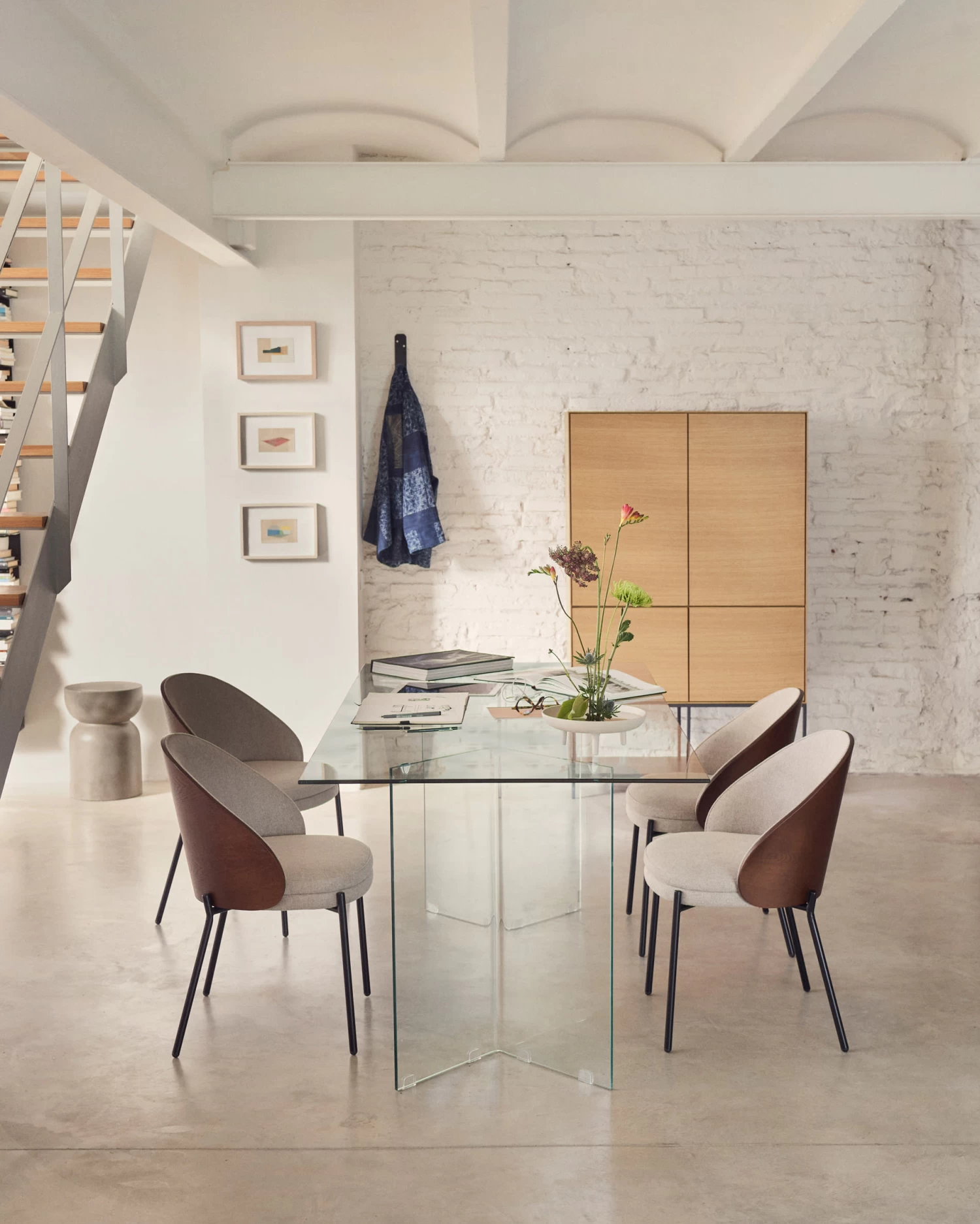 Eamy Light Brown Chair In An Ash Wood Veneer With A Wenge Finish And Black Metal | Kave Home 11 Eamy Light Brown Chair In An Ash Wood Veneer With A Wenge Finish And Black Metal | Kave Home - Image 9