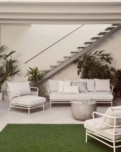 Mareluz 3 Seater Sofa In White Steel 197 Cm | Kave Home -Quality Furniture Store A000002056 1 1