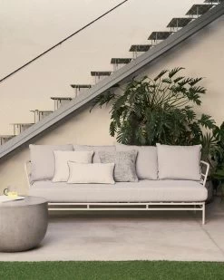 Mareluz 3 Seater Sofa In White Steel 197 Cm | Kave Home -Quality Furniture Store A000002056 3